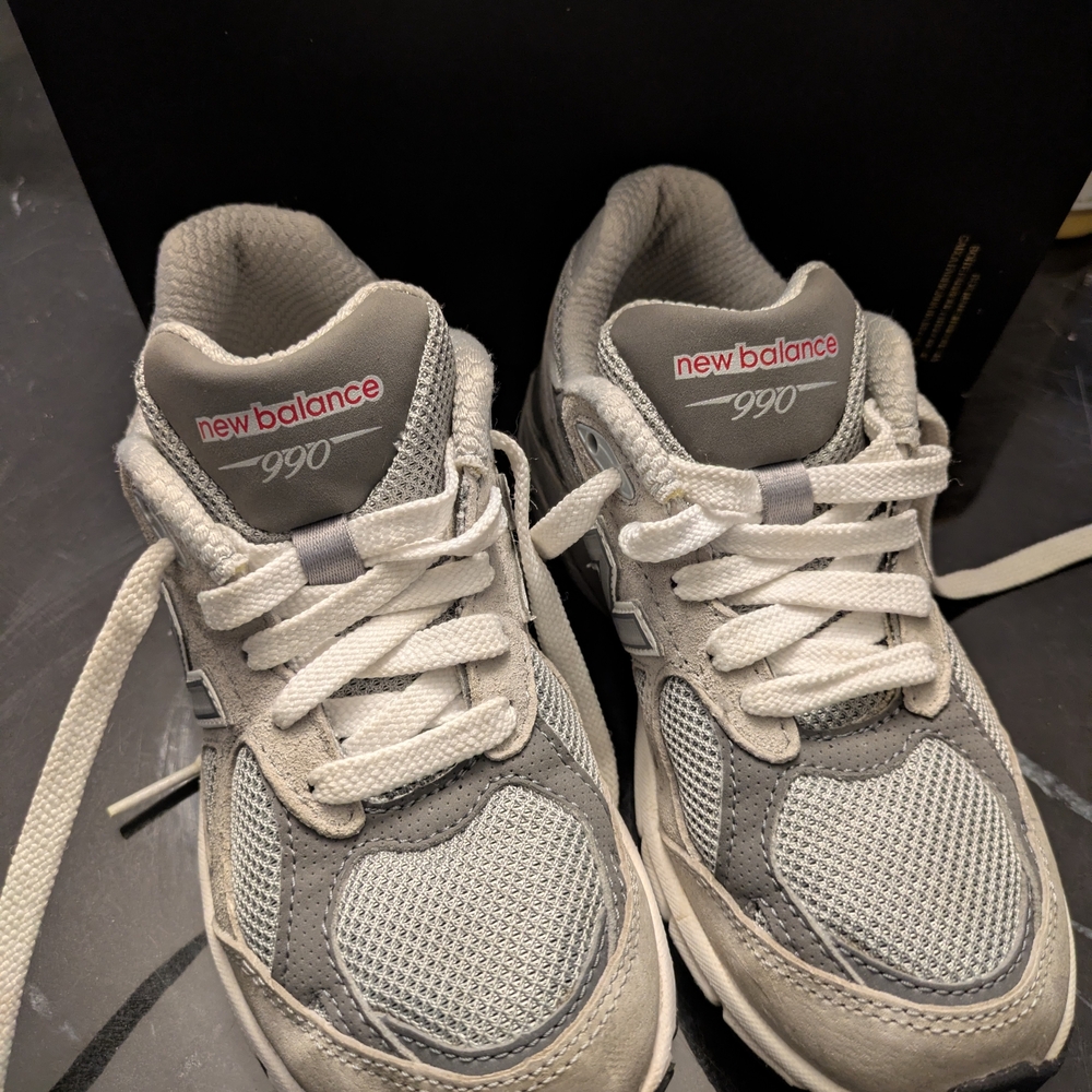New Balance Kids Shoes in Gray and White